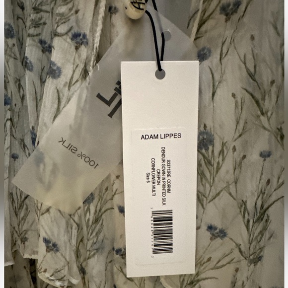 ADAM LIPPES— Dendur Floral Drawstring Gown *NEW WITH TAGS NEVER WORN* - Picture 7 of 8